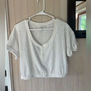 Aeropostale button crop top